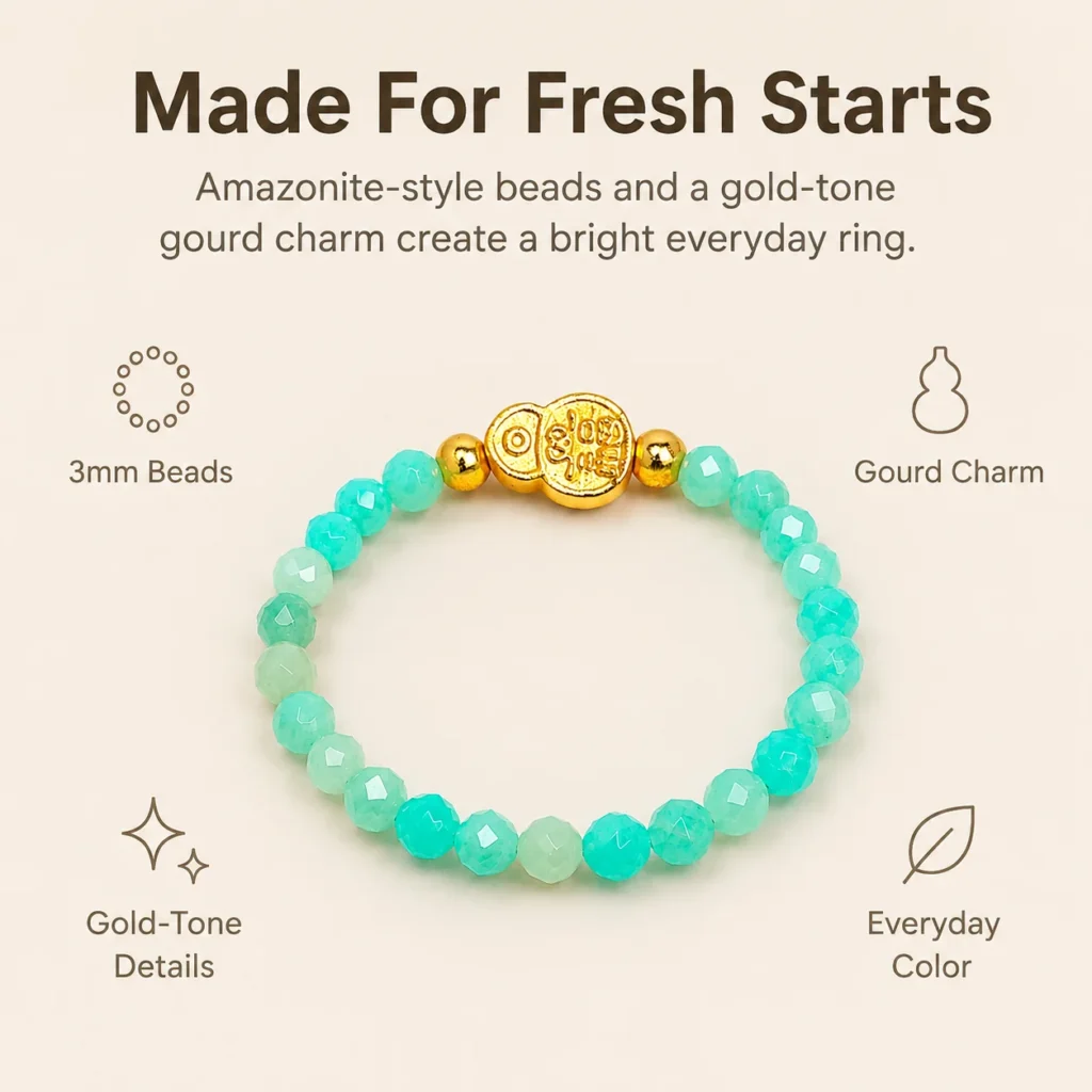 amazonite gourd beaded ring feature image