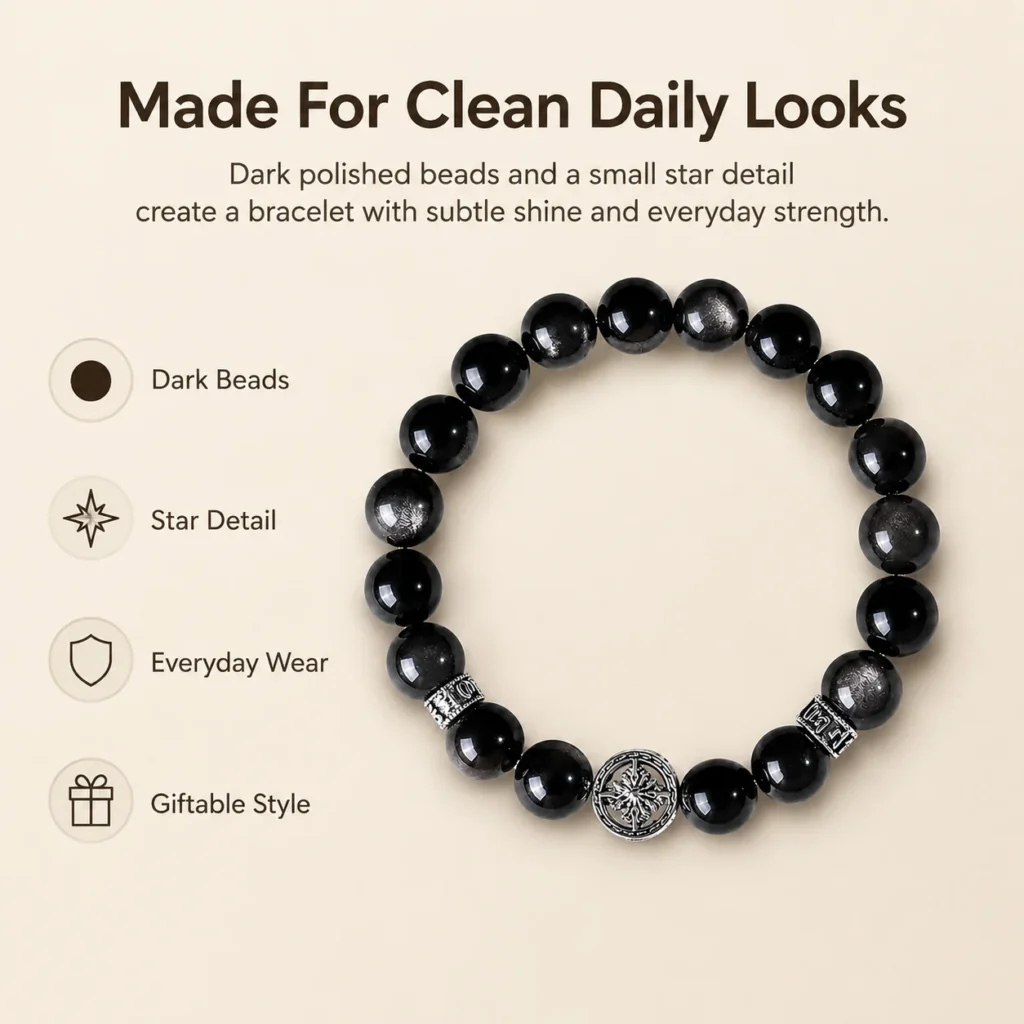 star guard silver obsidian bracelet feature image