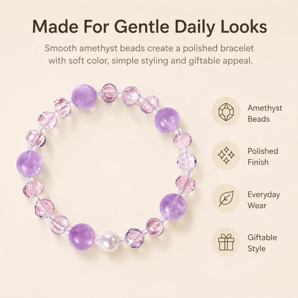 amethyst beaded bracelet feature image