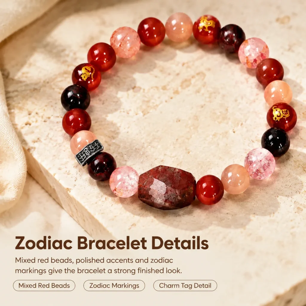 Chinese Zodiac Dragon Sanhe Liuhe Bracelet 4 chinese zodiac dragon sanhe liuhe bracelet material detail image