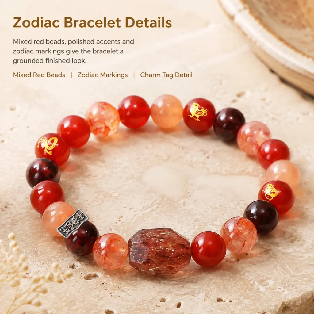Chinese Zodiac Ox Sanhe Liuhe Bracelet 4 chinese zodiac ox sanhe liuhe bracelet material detail image