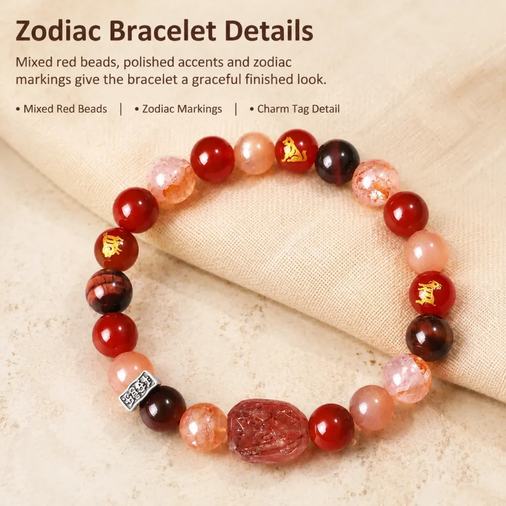 Chinese Zodiac Rabbit Sanhe Liuhe Bracelet 4 chinese zodiac rabbit sanhe liuhe bracelet material detail image