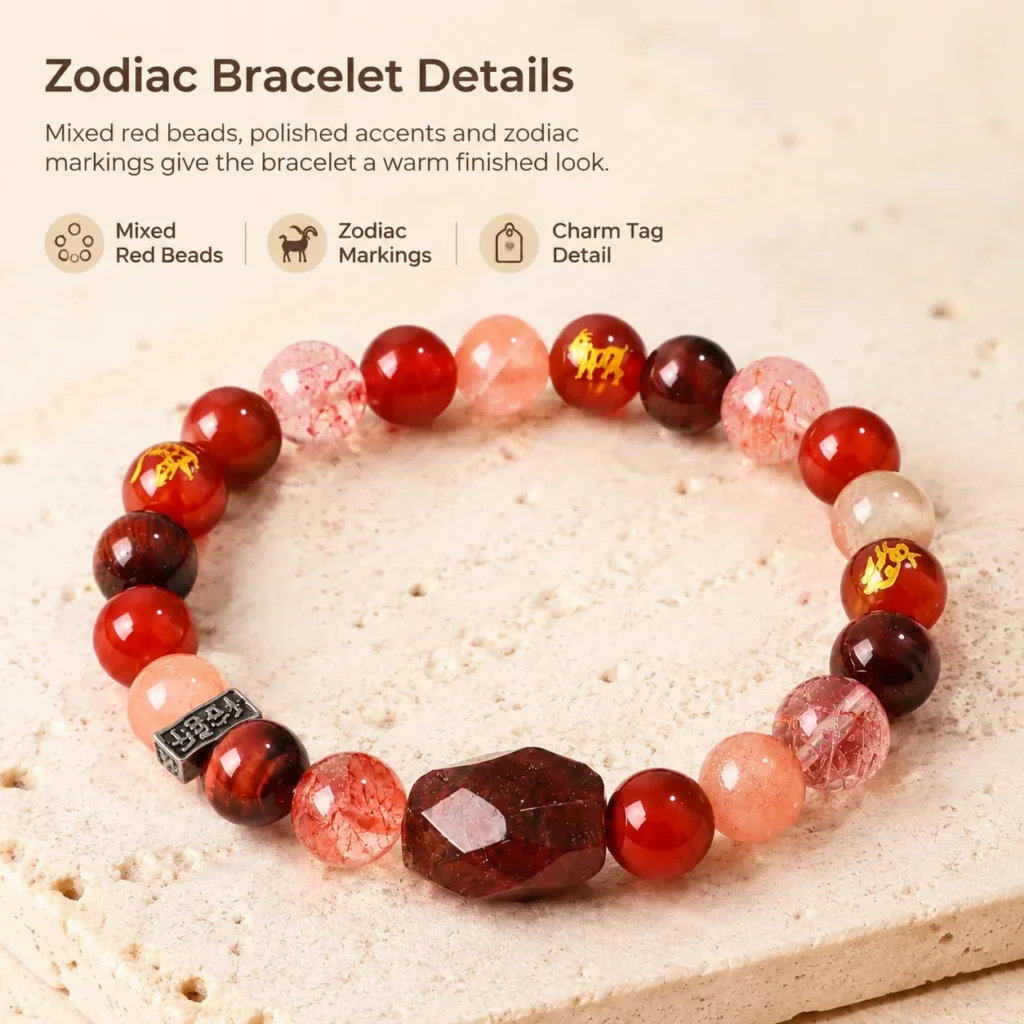 Chinese Zodiac Pig Sanhe Liuhe Bracelet 4 chinese zodiac pig sanhe liuhe bracelet material detail image