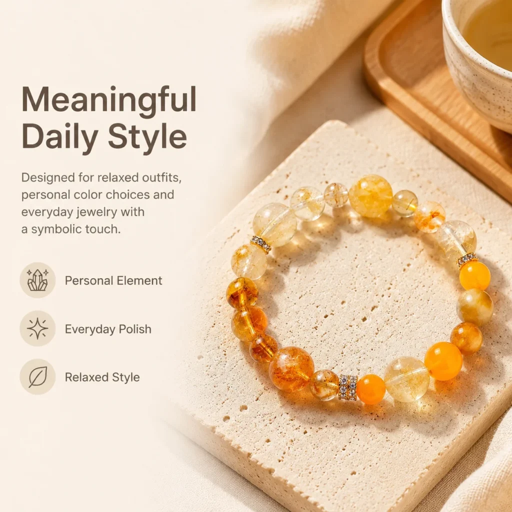 Five Element Crystal Beaded Bracelet 5 five element crystal beaded bracelet lifestyle still life image