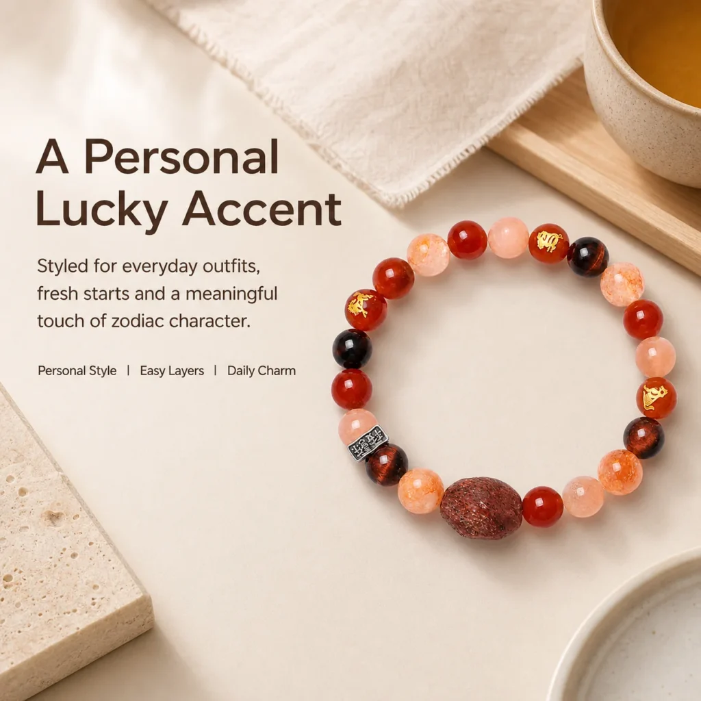 Chinese Zodiac Tiger Sanhe Liuhe Bracelet 5 chinese zodiac tiger sanhe liuhe bracelet lifestyle still life image
