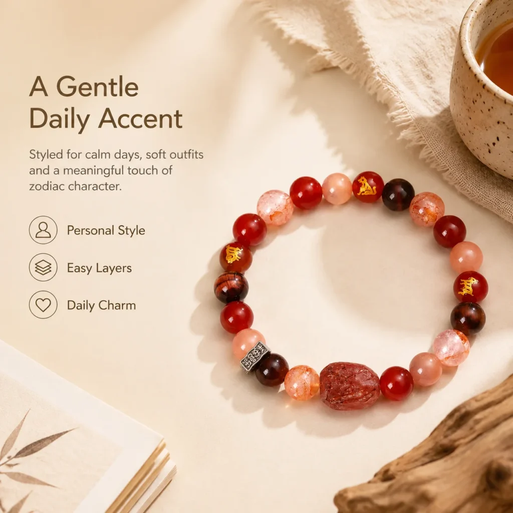 Chinese Zodiac Rabbit Sanhe Liuhe Bracelet 5 chinese zodiac rabbit sanhe liuhe bracelet lifestyle still life image