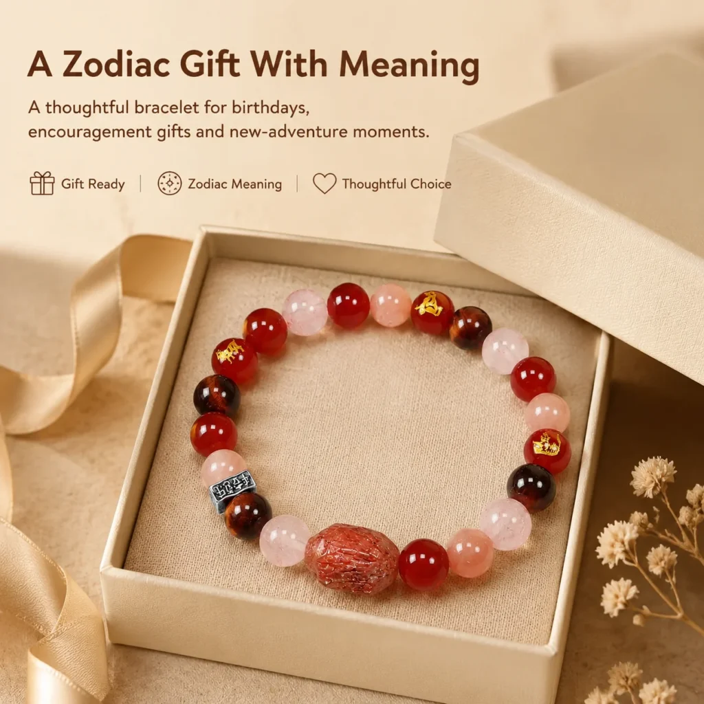 chinese zodiac horse sanhe liuhe bracelet gift ready image