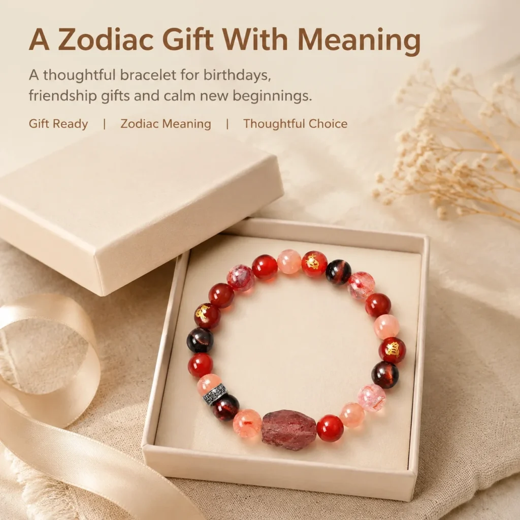 Chinese Zodiac Goat Sanhe Liuhe Bracelet 6 chinese zodiac goat sanhe liuhe bracelet gift ready image