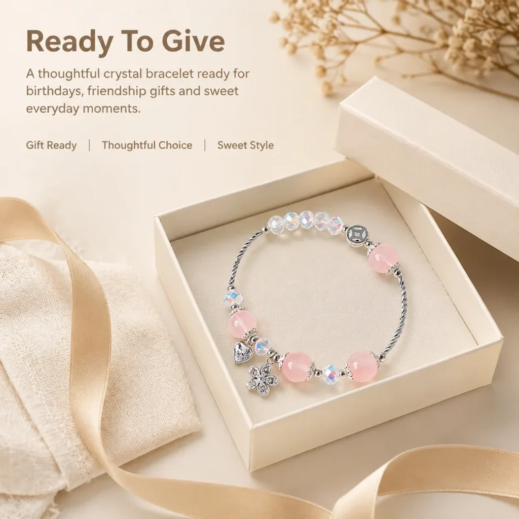 Falling Blossom Crystal Bracelet 6 falling blossom crystal bracelet gift ready image