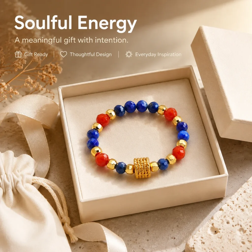 Lapis Nanhong Beaded Ring 6 lapis nanhong beaded ring gift ready image