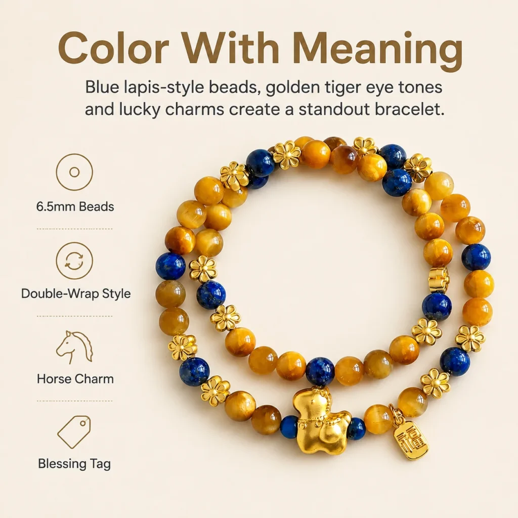 Lapis Tiger Eye Double-Wrap Bracelet 3 lapis tiger eye double wrap bracelet feature image